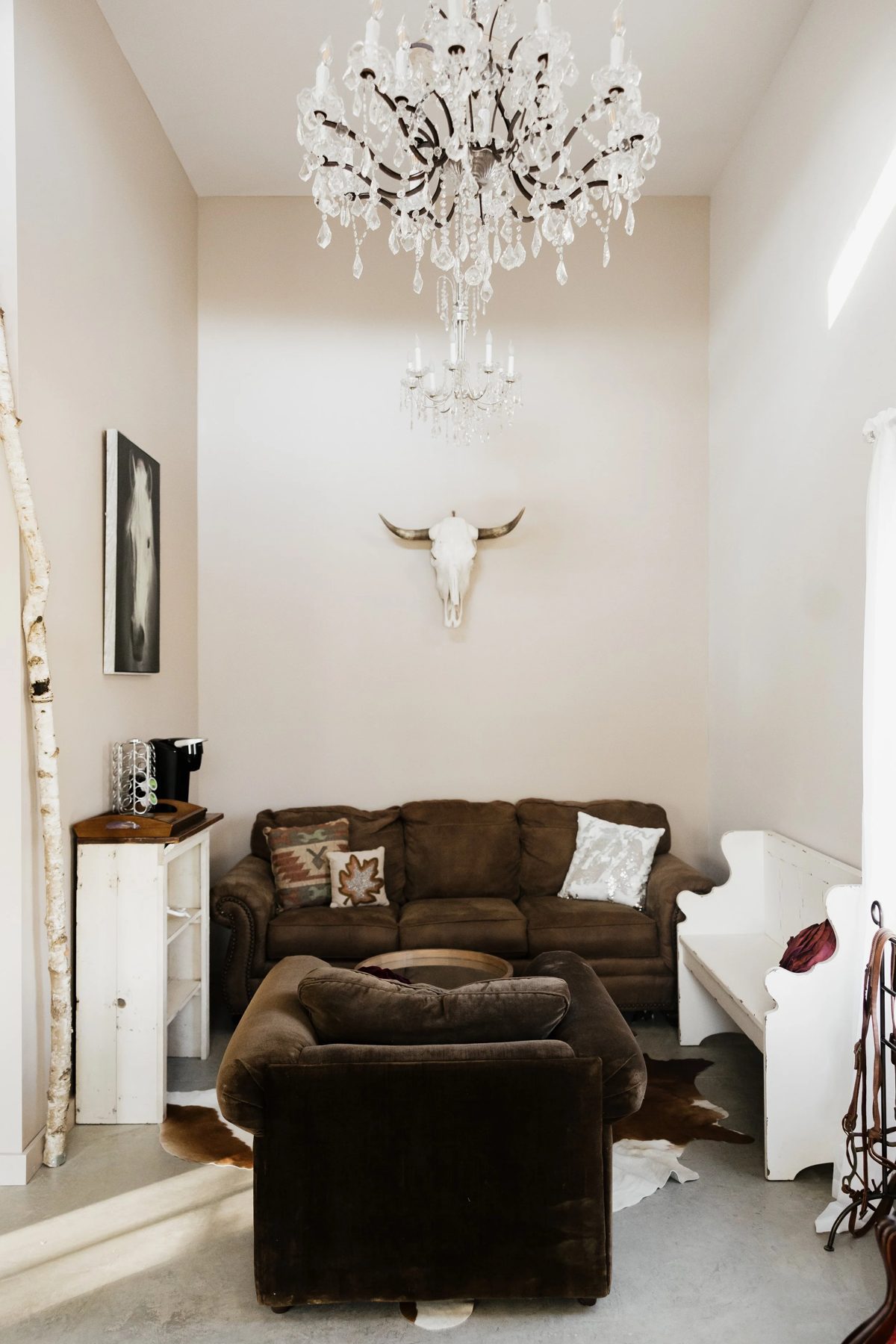 Bridal suite nook at Stonewall Ranch